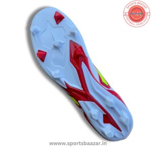 Anza Master Pro Football Boots – White & Red Firm Ground Shoes