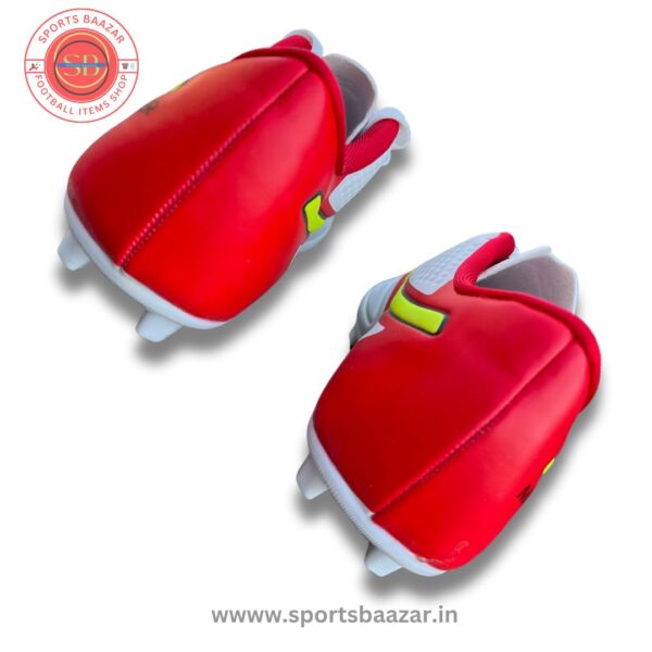 Anza Master Pro Football Boots – White & Red Firm Ground Shoes