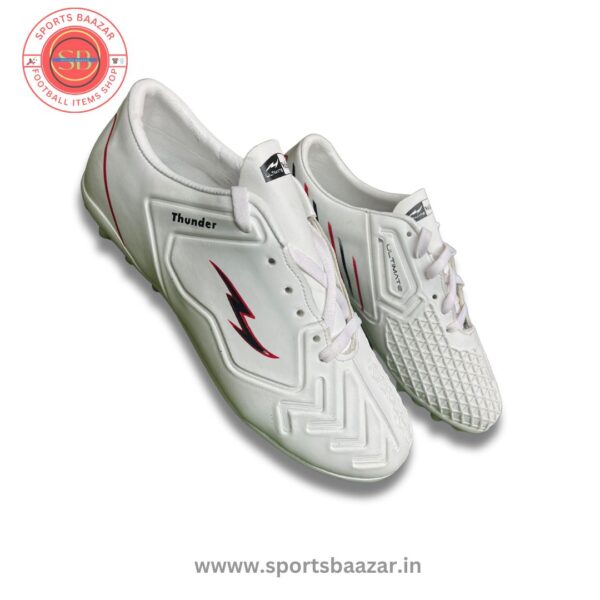 Puks White Football Boots – High-Traction TPU Sole for Enhanced Grip